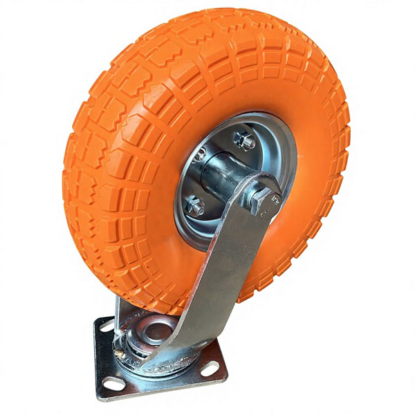 8 Inch 10 Inch Industrial Castor High Quality Swivel Caster Wheels with Flat Free PU Solid Tyre