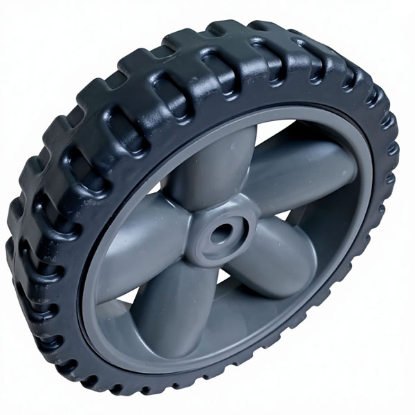 Small Plastic Wheel and Tires for Garden Tiller Pressure Washer Wagons 7 Inch Lawn Mower Wheel Push Mower Wheels