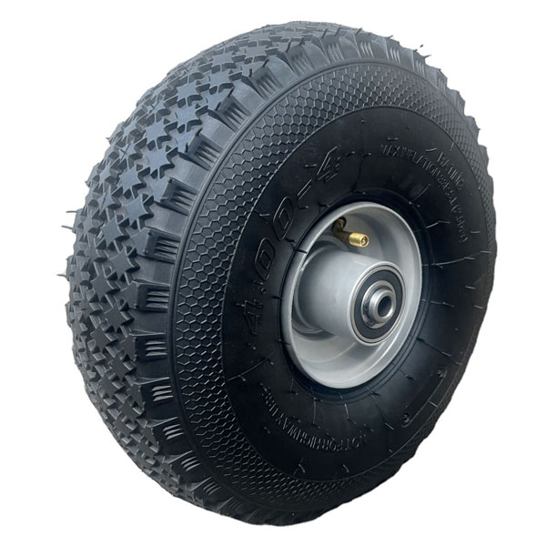 Heavy Duty 4.00-4 Pneumatic Rubber Wheel 12 Inch Hand Trolley Tire and Wheel 6PR